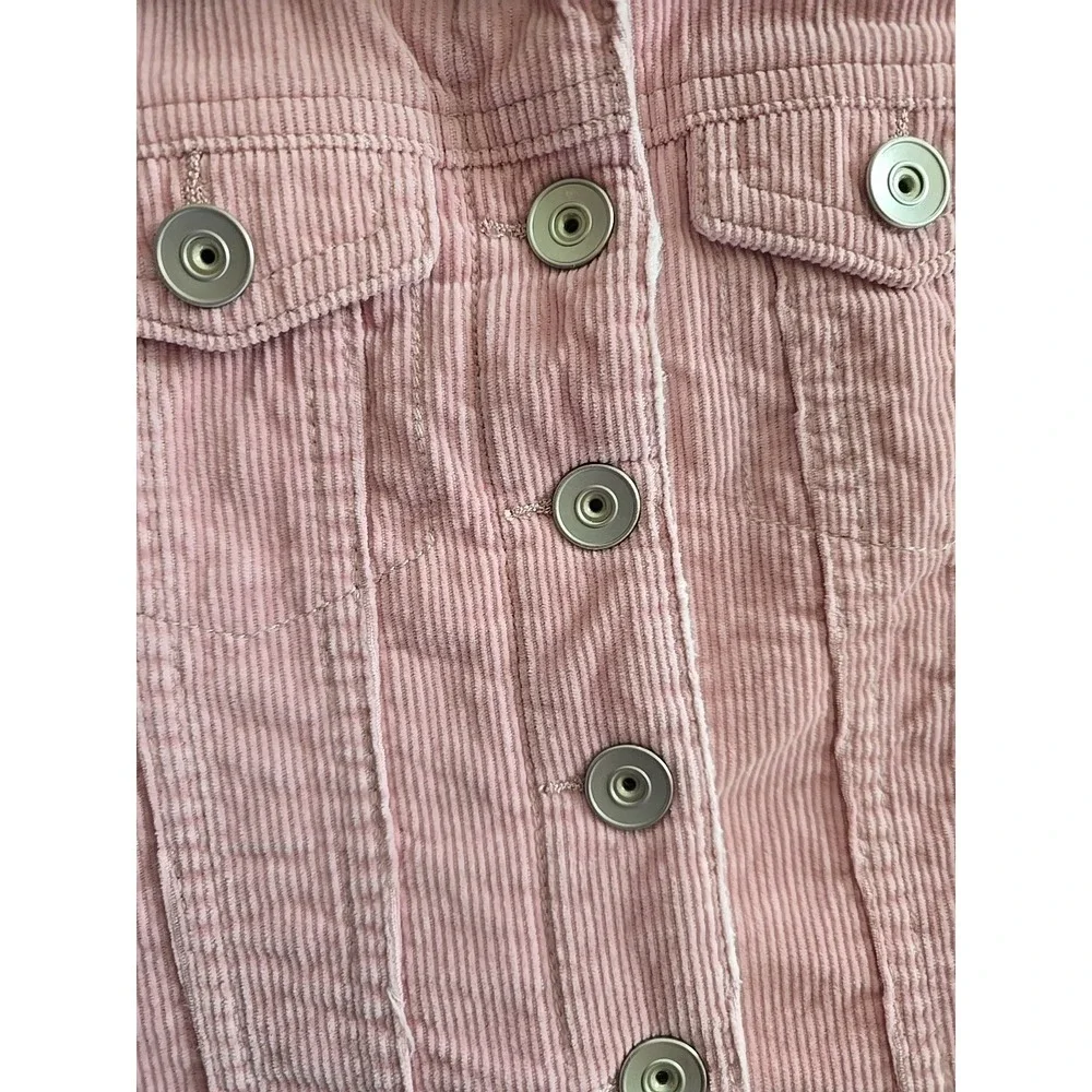 TCP‎ Children's Place Girls Corduroy  Jacket Pink Size 4 Sherpa Lined Coat